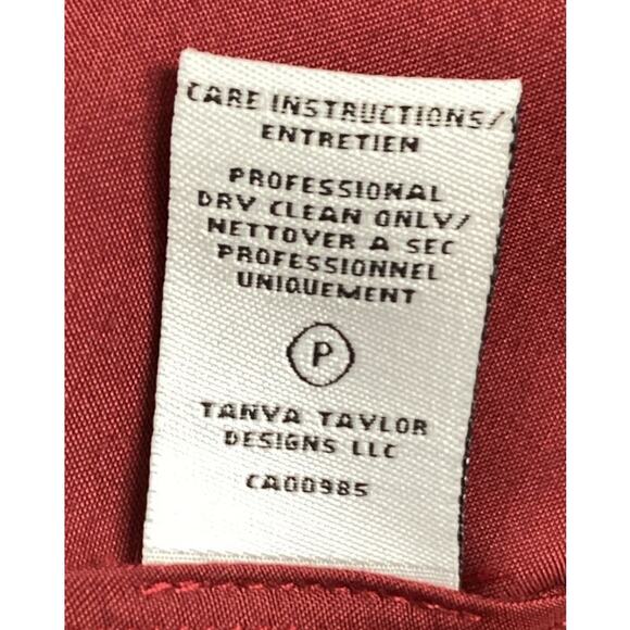 TANYA TAYLOR Leah One-Shoulder Satin Dress Red Size 12 Flowy Dressy - Picture 11 of 16